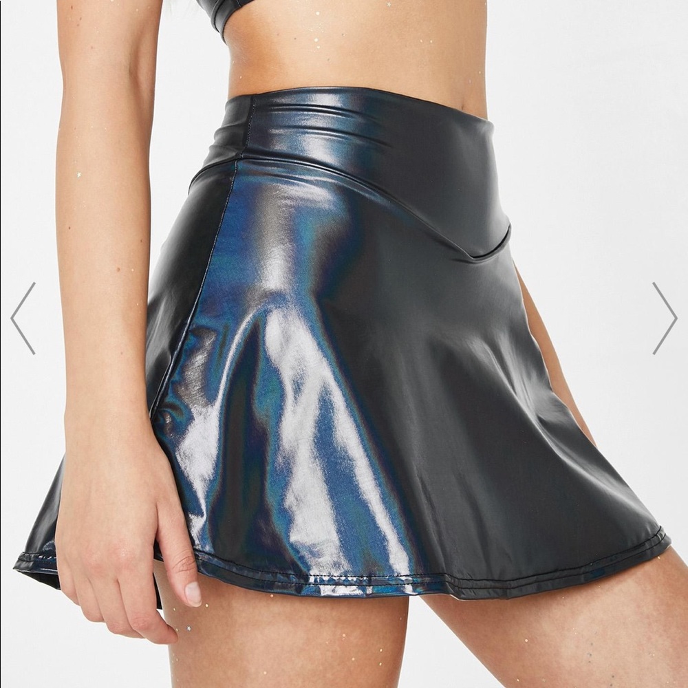 NWT Dolls Kill Iridescent Skort Size XSmall